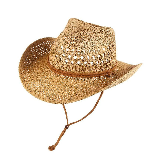 Summer Straw Beach Hat Outdoor Western Sun Hat Youth Sunscreen UV Protection