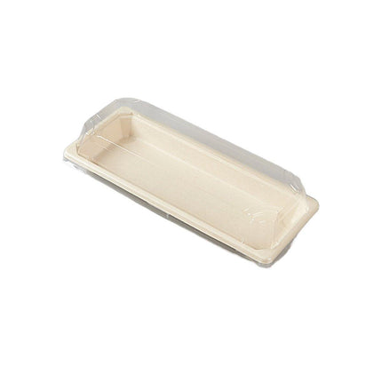 50pcs Eco-Friendly Sushi Box Rectangular Biodegradable Lunch Packaging Plate