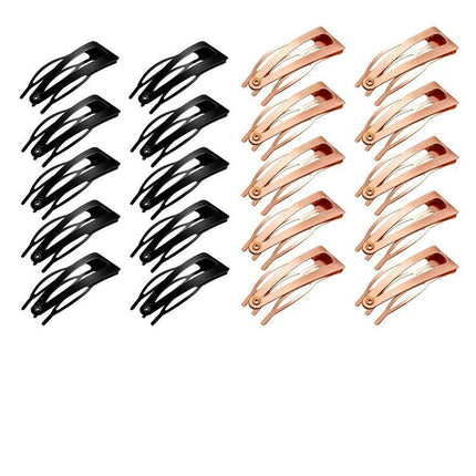 UP 30X Double-grip Hair Clips Metal Snap Barrettes Hair Styling Tool Women Girls - Aimall