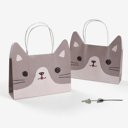 20PCS Cute Animal Shaped Gift Bags Kraft Paper Candy Bags Party Favour Tote Bags