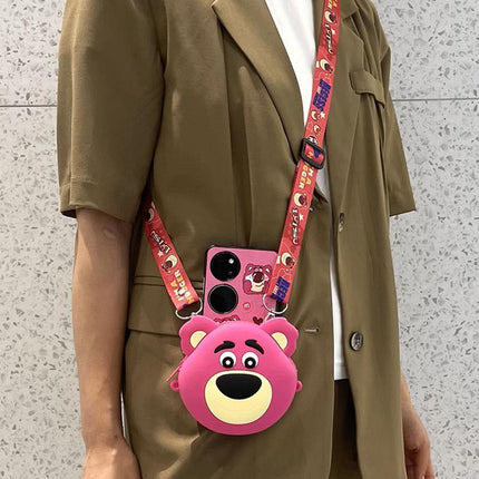 Toy Story Lotso Silicone Bag Messenger Bag Coin Purse Cute Mini Bag cartoon gift AU - Aimall