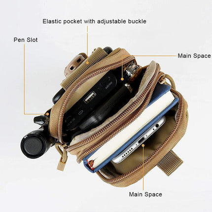 Tactical Waist Bag Utility Military Wallet Pack Belt Molle Multi Purpose Pouch - Aimall
