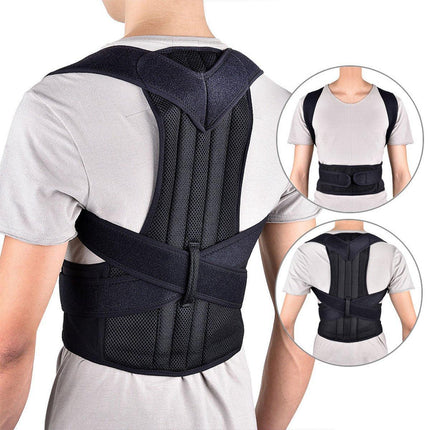 Adjustable Back Posture Corrector Brace Lumbar Shoulder Support Belt for Unisex