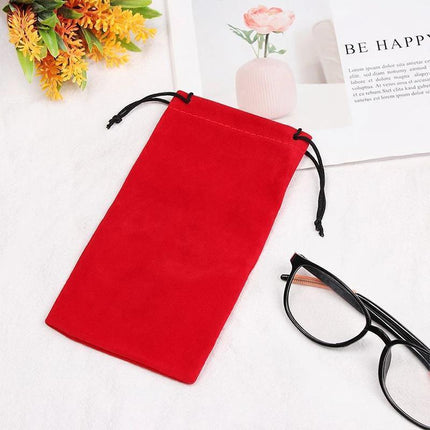 5PCS Cleaning Clothes Sunglasses Pouch Glasses Case Soft Eyeglasses Bag Random - Aimall