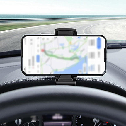 Cell Phone Holder Stand Universal HUD GPS On Car Non-slip Clip Dashboard Mount - Aimall