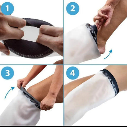 Waterproof Leg Cover for Shower Reusable Protection Sleeve for Calf and Foot