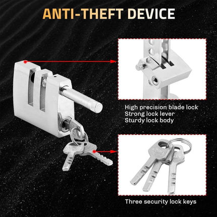 Universal Car Anti-Theft Clutch Throttle Brake Lock 8/9 Holes Security Lock