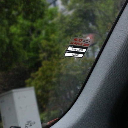 2Rolls Car Oil Change Maintenance Reminder Stickers for Vehicle Service Tracking