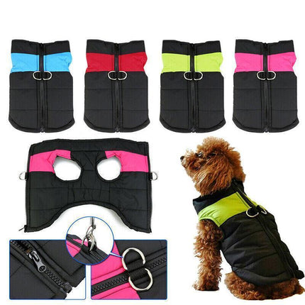 2XL Large Dog Jacket Padded Waterproof Pet Clothes Warm Windbreaker Vest Coat Winter - Aimall