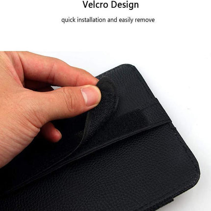 Sun Visor Organizer Sunglasses Holder Card Storage PU Leather Pouch Car Black - Aimall