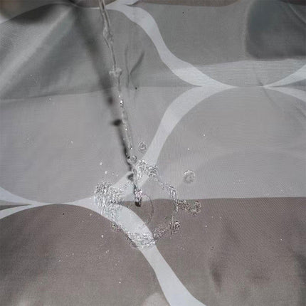 Waterproof Fabric Shower Curtain Simple Bathroom Curtain No Drill Bath Screen