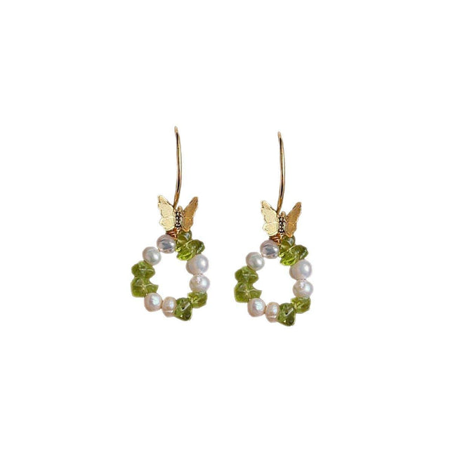 Butterfly Earrings Pearl Earrings Fashion Statement Jewelry Women Trendy