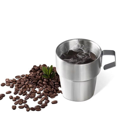 6pcs Stainless Steel Coffee Mugs Durable Insulated Drinkware for Hot Beverages