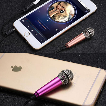 Mini Microphone Portable Vocal Instrument Mic for Mobile Phone Laptop Notebook - Aimall