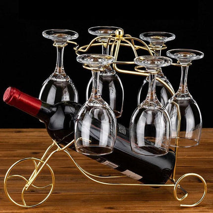 Iron Wine Bottle Holder Rack Wine Cooler Stand Decorative Storage Display
