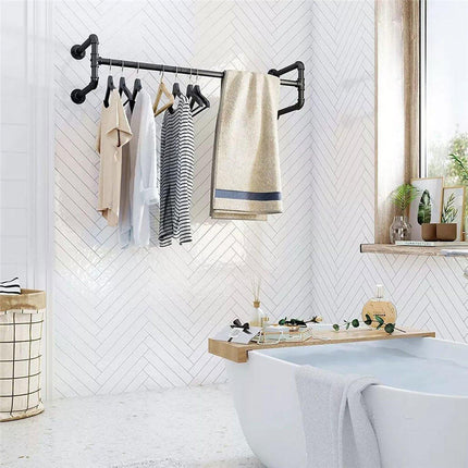 Wall Mounted Industrial Metal Clothing Rack Pipe Hanger for Retail Store Display