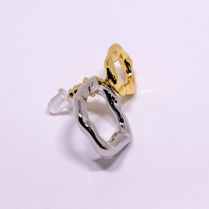 Two Tone Earrings For Women Fashion Studs Colourful Jewelry Accessories Gift