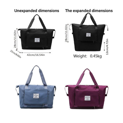 Large Capacity Travel Bag Foldable Luggage Tote Lightweight Storage Duffel Bag
