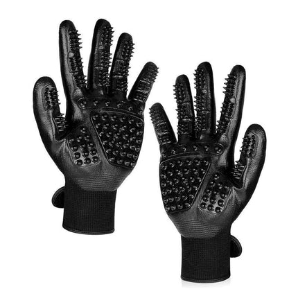 1Pair Horse Pet Dog Grooming Gloves Brush Hair Remover Shedding Massage Cleaner - Aimall