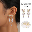 Zircon Tassel Millet Bead Earrings Fashion Jewellery Women Trendy Elegant