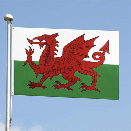 Large Wales Welsh Flag Heavy Duty Outdoor 90 X 150 CM - 3ft x 5ft - Aimall