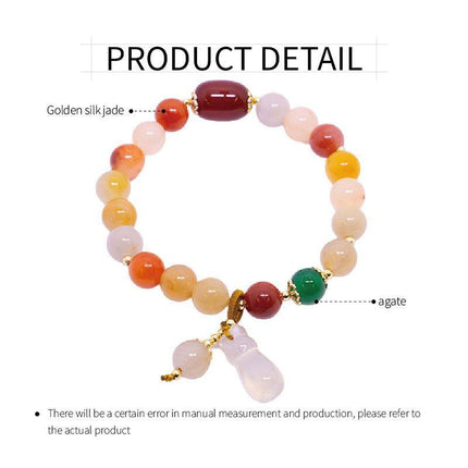 Retro Chinese Style Gourd and Peanut Bracelet for Women Fashion Jewelry Gift