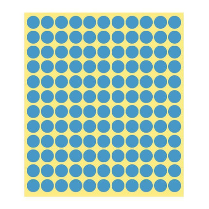 8/13/25/50mm Colour Sticker Dots Adhesive Round Labels Circular Scrapbooking Light Blue - Aimall