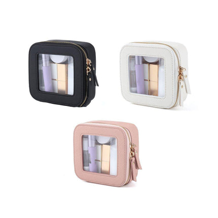 Clear Waterproof Travel Makeup Bag Portable Cosmetic Toiletry Organizer Box