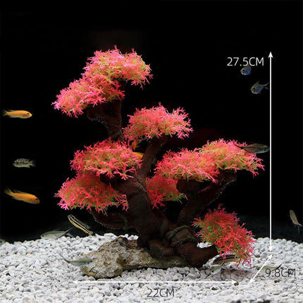Fish Tank Decoration Resin Crafts Rockery Sunken Wood Moss Water Grass Tree