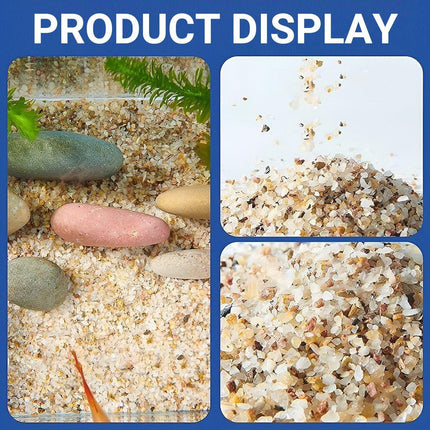 Natural Quartz Sand Aquarium Decoration Natural Fish Tank Base Sand River Stone - Aimall