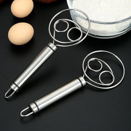 Stainless Steel Double Eye Coil Flour Mixer Household Baking Tool Egg Beate