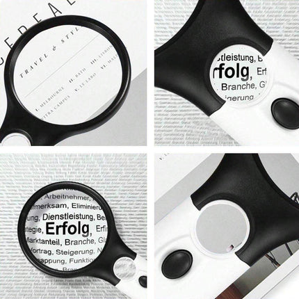 45X Magnifying Glass Magnifier Handheld Loupe Reading Optical Clarity With Light