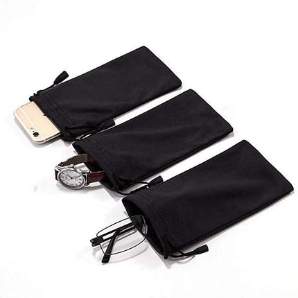 5PCS Cleaning Clothes Sunglasses Pouch Glasses Case Soft Eyeglasses Bag Random - Aimall