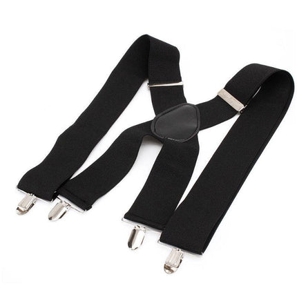 35/50MM Extra Wide Men's Adjustable Elastic Suspenders Clip On Braces Trouser - Aimall
