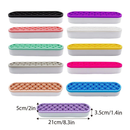 Silicone Makeup Organizer Cosmetic Storage Box Lipstick Brush Holder Desktop Box