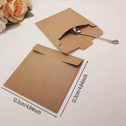 50PCS Kraft Paper CD Envelopes Card Holders Brown Paper Bags for Cards Documents