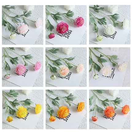 5pcs Artificial Peony Silk Flowers Bouquet Decor Faux Floral Arrangements