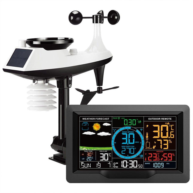 7-in-1 Weather Station Radio Wind Speed Rainfall Temperature Humidity Orecas