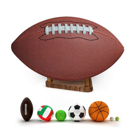 Wooden Triangular Stand Ball Storage Rack Basketball Football Holder Display