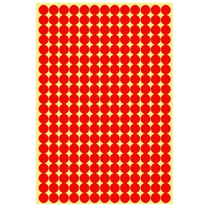 8/13/25/50mm Colour Sticker Dots Adhesive Round Labels Circular Scrapbooking Red - Aimall