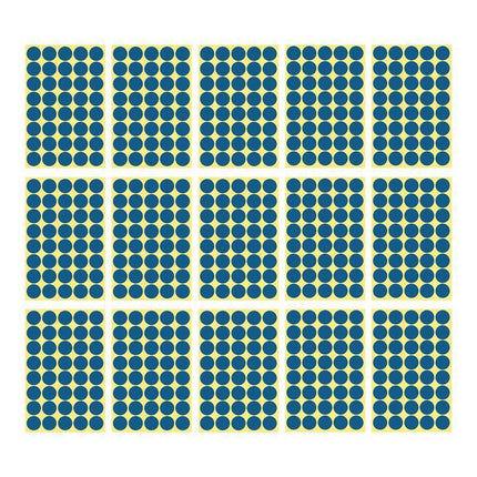 8/13/25/50mm Colour Sticker Dots Adhesive Round Labels Circular Scrapbooking Blue - Aimall