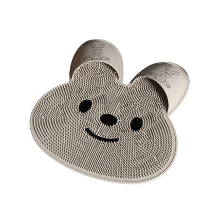 Silicone Foot Scrubber Rabbit Tub Mat Suction Cup Exfoliating Brush Cleaning Mat