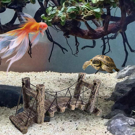 Resin Bridge Aquarium Decoration Fish Tank Accessories Shrimp Tortoise Climbing