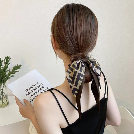 Women Elegant Scrunchies for Hair Ribbon Ties Bow Scrunchies Ponytail Scrunchie - Aimall