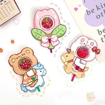 180pcs Cartoon Pattern Children's Lollipop Decorative Paper Cards Party Favors