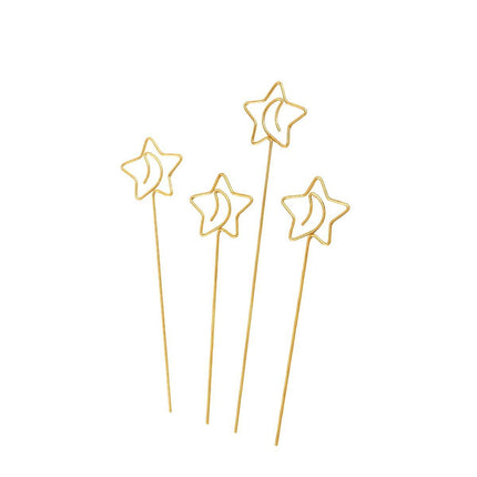 100pcs Flower Metal Clips Holders Gift Florist Bouquet Blessing Card Clips Set