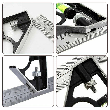 300mm Horizontal Movable Angle Ruler Adjustable Measuring Tool for Engineering