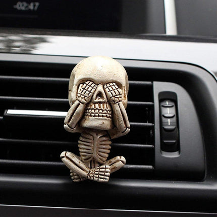 3pcs Ghost Head Car Decoration Accessories Halloween Ornament Vehicle Interior