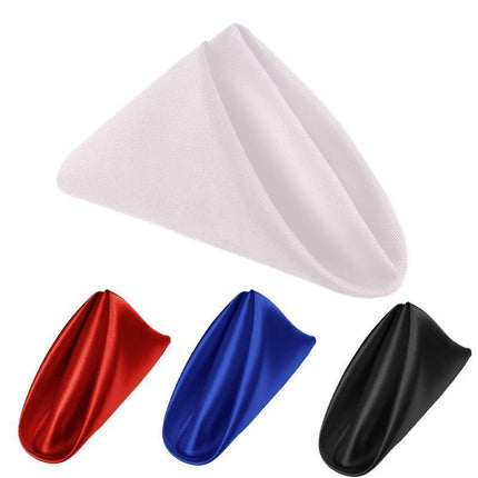 50PCS Polyester Plain Fabric Cotton Napkins For Wedding Cloth pc Table Dinner - Aimall