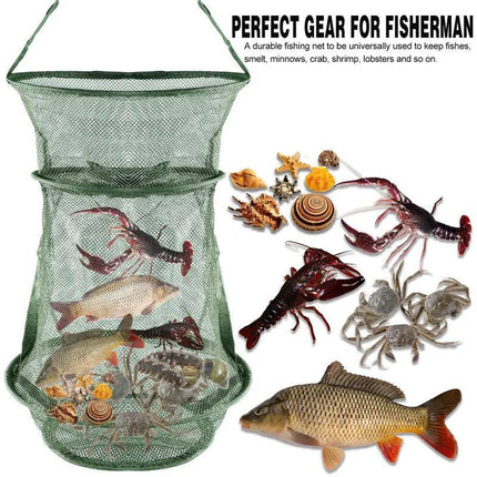 Fish Trap Crab Trap Nylon Mesh Fishing Trap Portable Fish Catcher Outdoor